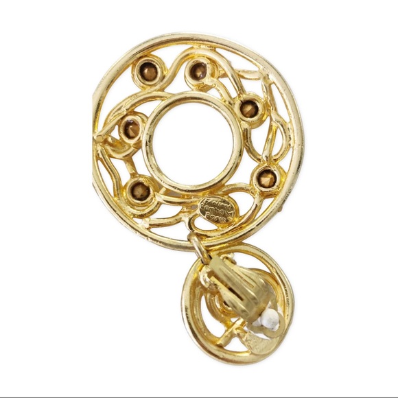 Vintage Edouard Rambaud Paris rhinestone earrings - Picture 4 of 5